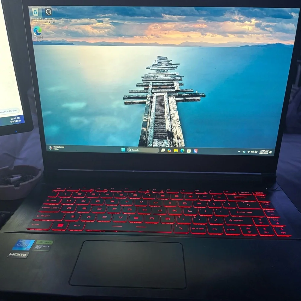 MSI Black and Red Gaming Laptop